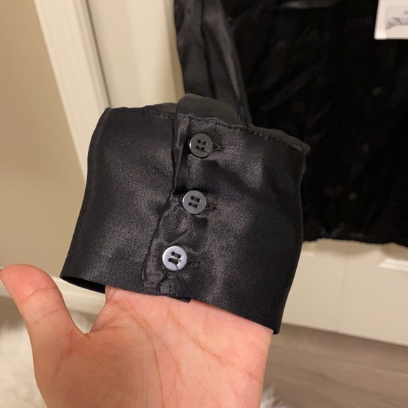 Zara Faux-Silk Button-up Shirt - Picture 2 of 4